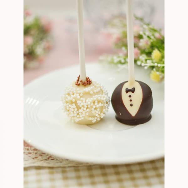 新郎．新娘巧克力棒棒糖